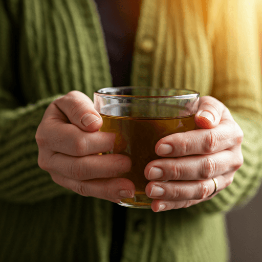 朝のハーブティー