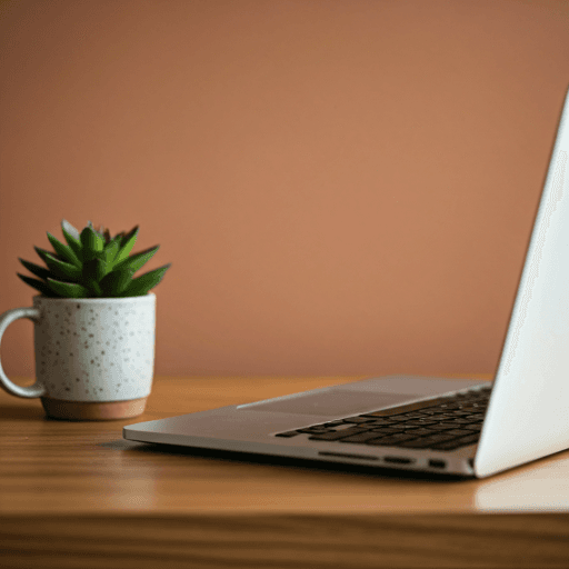 Minimalist home office desk